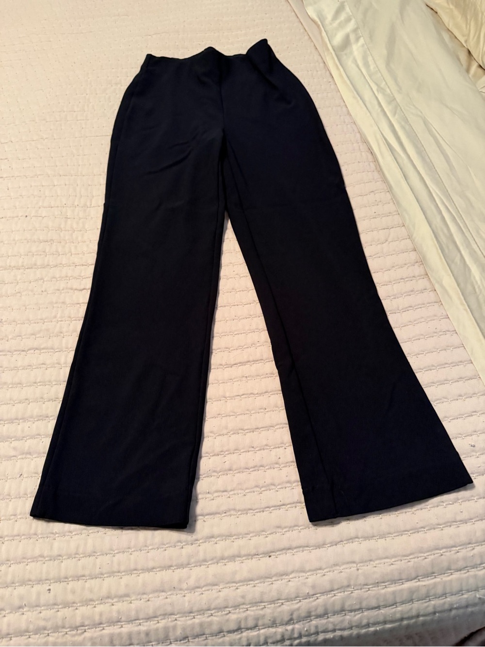 Boston Proper Black Wide-Leg High-Rise Pants